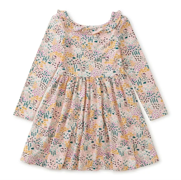 Tea Collection | Dresses | Tea Collection Hello Kitty Floral Longsleeve  Kids Dress Size 8 | Poshmark